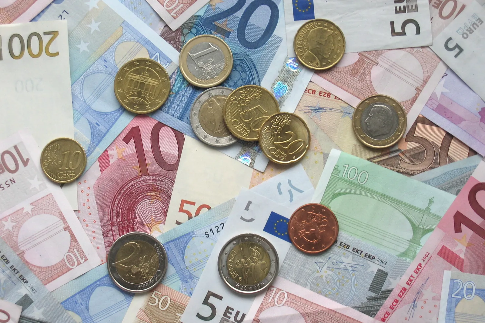 Billetes y monedas de euro